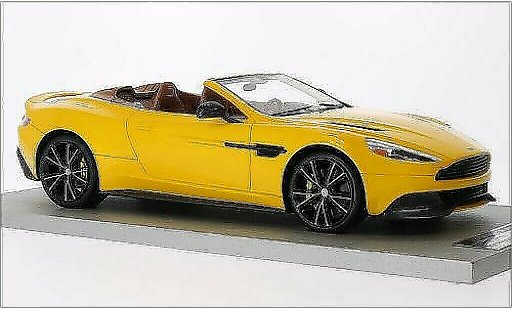 Aston Martin Vanquish volante 1/18 Tecnomodel yellow diecast model cars