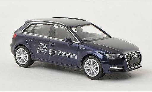 Audi A3 sportback 1/87 Herpa g-tron blue diecast model cars