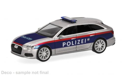 Diecast model cars Audi A6 police Avant (A) 1/87 Herpa