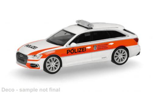Diecast model cars Audi A6 police Avant Graub&Atilde;&frac14;nden (CH) 1/87 Herpa