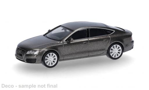 Diecast model cars Audi A7 sportback brown 1/87 Herpa