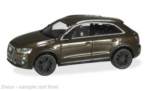 Diecast model cars Audi Q3 suv oliv 1/87 Herpa