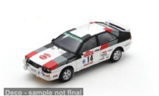 Diecast model cars Audi Quattro rallye Rally San Remo 1981 #14 M.Mouton/F.Pons 1/43 Spark