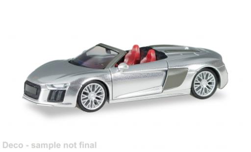 Diecast model cars Audi R8 spyder V10 silver 1/87 Herpa