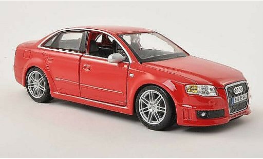 Audi RS4 berline 1/24 Burago (B7) red diecast model cars