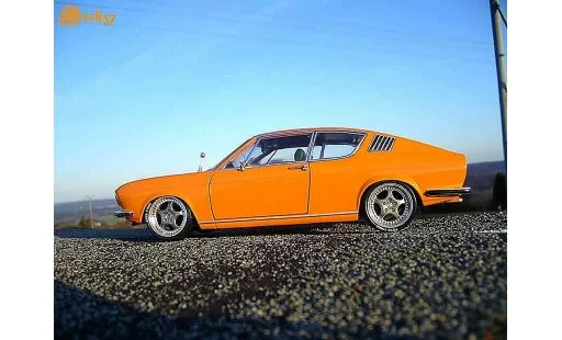 Audi 100 coupe 1/18 Anson S 1970 orange jantes porsche diecast model cars