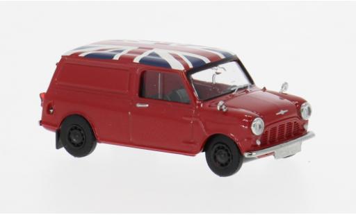 Diecast model cars Austin Mini countryman Austin red 1960 Union Jack 1/87 Brekina