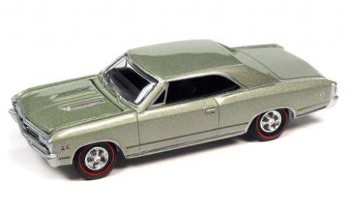 Diecast model cars Chevrolet Chevelle SS 396 metallise la chaux 1967 1/64 Auto World