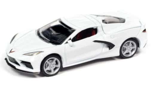 Diecast model cars Chevrolet Corvette Stingray (C8) white 2020 1/64 Auto World
