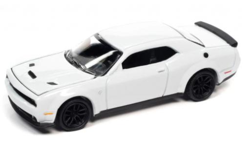 Diecast model cars Dodge Challenger SRT Hellcat white 2018 1/64 Auto World