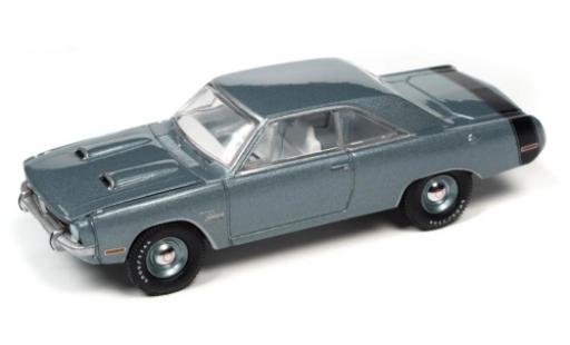 Diecast model cars Dodge Dart Swinger 340 Special metallise grey 1971 1/64 Auto World