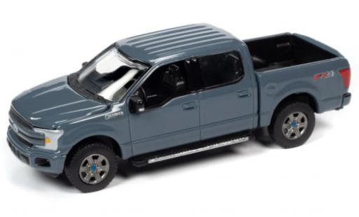 Diecast model cars Ford F-150 Pickup 50 Lariat grey 2019 1/64 Auto World