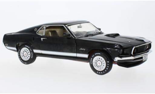 Diecast model cars Ford Mustang GT black 1969 1/18 Auto World