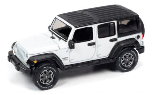 Diecast model cars Jeep Wrangler Limited JK Unlimited Sport white 2018 1/64 Auto World