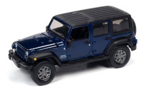 Diecast model cars Jeep Wrangler Limited JK Unlimited Sport blue 2018 1/64 Auto World
