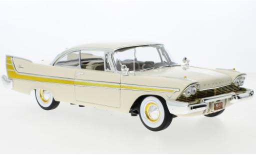 Diecast model cars Plymouth Fury Base beige/gold 1957 1/18 Auto World