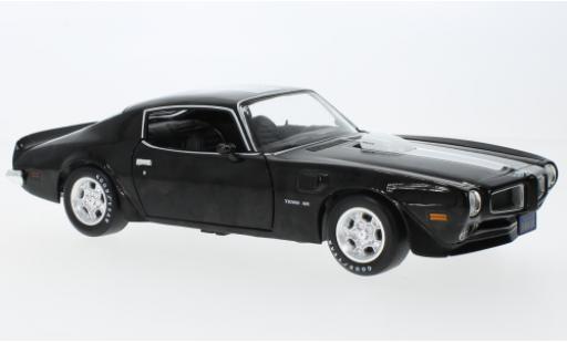 Diecast model cars Pontiac Firebird 1972 Trans Am black/white 1/18 Auto World