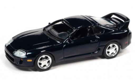 Diecast model cars Toyota Supra Base blue 1995 1/64 Auto World