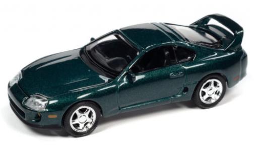 Diecast model cars Toyota Supra Base metallise green 1996 1/64 Auto World