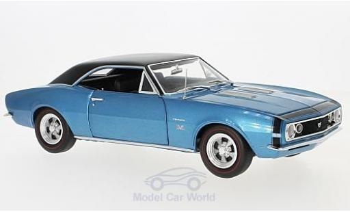 Diecast model cars Chevrolet Camaro SS 427 Baldwin Motion metallic blue/black 1967 1/18 Auto World