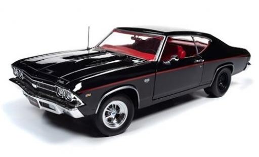 Diecast model cars Chevrolet Chevelle SS SS396 black 1969 1/18 Auto World