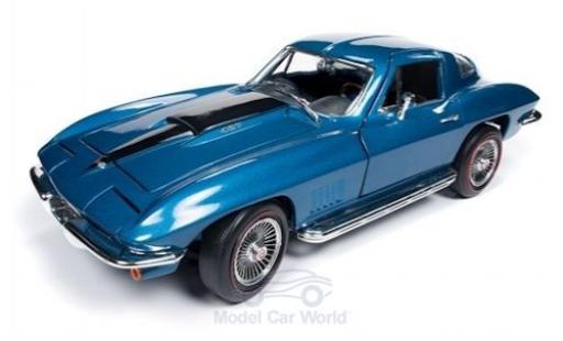 Diecast model cars Chevrolet Corvette Coupe 427 metallic blue 1967 1/18 Auto World