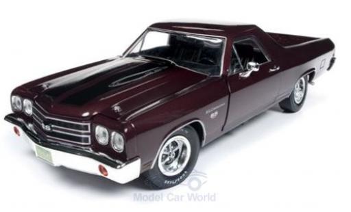 Diecast model cars Chevrolet El Camino pickup red 1970 1/18 Auto World