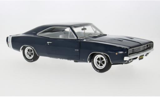 Diecast model cars Dodge Charger R/T blue 1968 1/18 Auto World