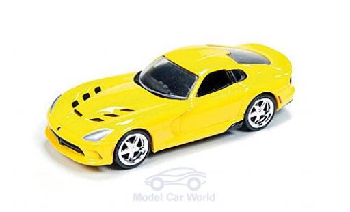 Diecast model cars Dodge Viper SRT yellow 2014 1/64 Auto World