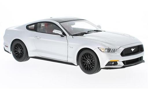 Diecast model cars Ford Mustang GT grey 2017 sans Vitrine 1/18 Auto World