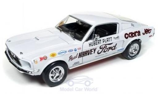 Diecast model cars Ford Mustang Cobra Jet S/S Paul Harvey 1968 H.Platt 1/18 Auto World