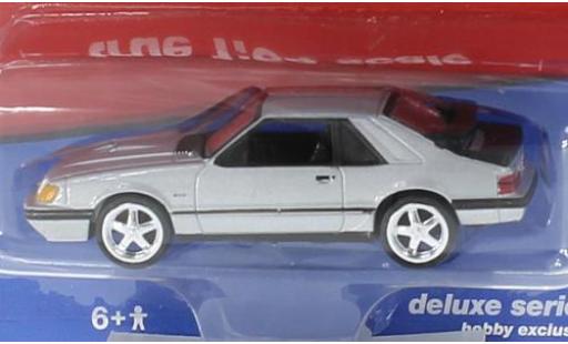 Diecast model cars Ford Mustang SVO grey 1984 1/64 Auto World