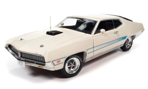 Diecast model cars Ford Torino Berlina white/Dekor 1971 1/18 Auto World