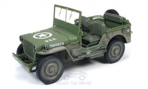 Diecast model cars Jeep Willys Militaire MB olive 1941 with Schmutzeffekt 1/18 Auto World