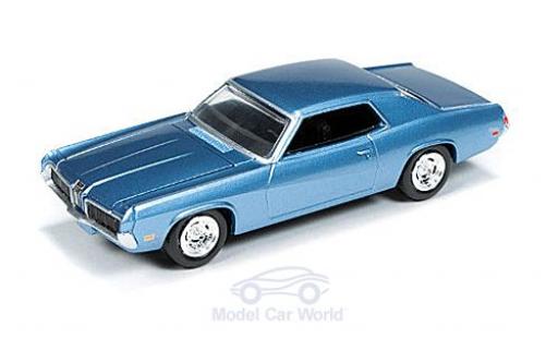 Diecast model cars Mercury Cougar Base metallic blue 1970 without Vitrine 1/18 Auto World