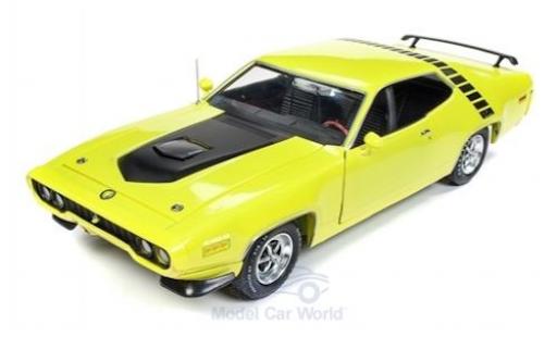 Diecast model cars Plymouth Road Runner 1971 green/black 1/18 Auto World