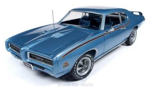 Diecast model cars Pontiac GTO The Judge metallic blue 1969 1/18 Auto World