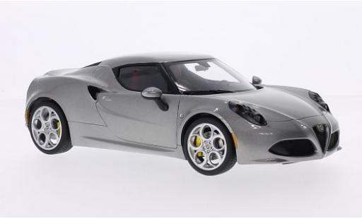 Diecast model cars Alfa Romeo 4C coupe metallic grey 2013 1/18 AUTOart