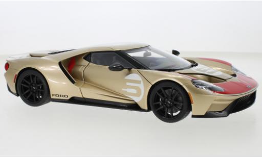 Diecast model cars Ford GT Heritage Edition gold/red Holman Moody Racing 2022 1/18 AUTOart