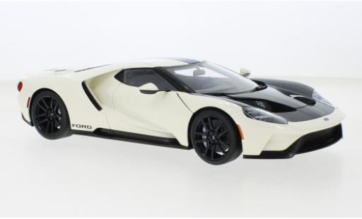 Diecast model cars Ford GT Heritage Edition white/blue 2022 1/18 AUTOart