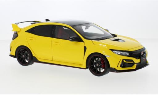 Diecast model cars Honda Civic Type R (FK8) yellow RHD 2021 1/18 AUTOart