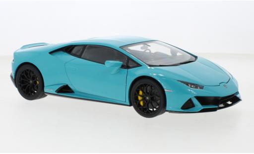 Diecast model cars Lamborghini Huracan Evo turquoise 2019 1/18 AUTOart