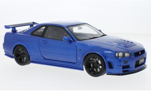 Diecast model cars Nissan Skyline R34 GT-R () Nismo Z-Tune blue RHD 2005 1/18 AUTOart