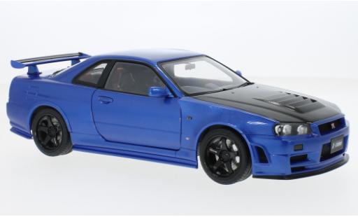 Diecast model cars Nissan Skyline R34 GT-R () Nismo Z-Tune metallise blue/carbon RHD 2005 1/18 AUTOart