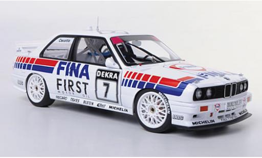 Diecast model cars Bmw M3 dtm (E30) No.7 Fina 1992 1/18 AUTOart