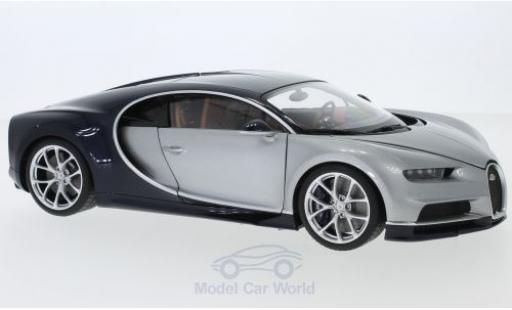 Diecast model cars Bugatti Chiron coupe grey/blue 2017 1/18 AUTOart