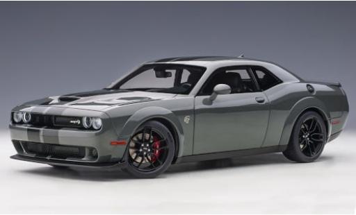 Diecast model cars Dodge Challenger SRT Hellcat Widebody metallic grey/black 2018 1/18 AUTOart