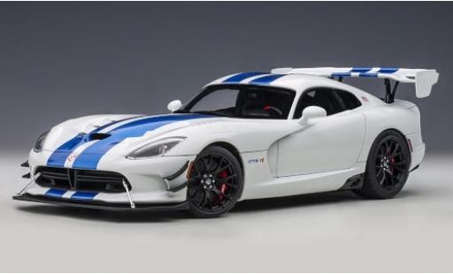 Diecast model cars Dodge Viper GTS R - Commemorative Edition ACR white/metallic blue 2017 1/18 AUTOart