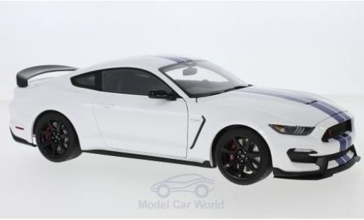 Diecast model cars Ford Mustang Shelby GT350 GT-350R white/blue 2017 1/18 AUTOart