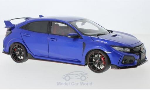 Diecast model cars Honda Civic Type R (FK8) metallic blue RHD 2017 1/18 AUTOart